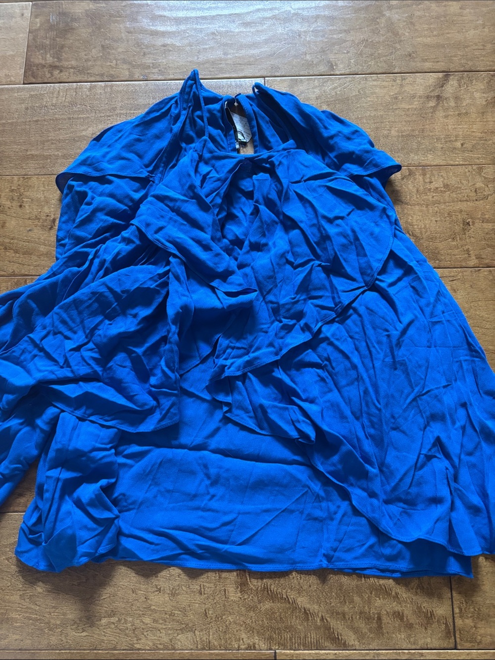 Mng Suit Women's Blue Draped Tank Top Small NWT